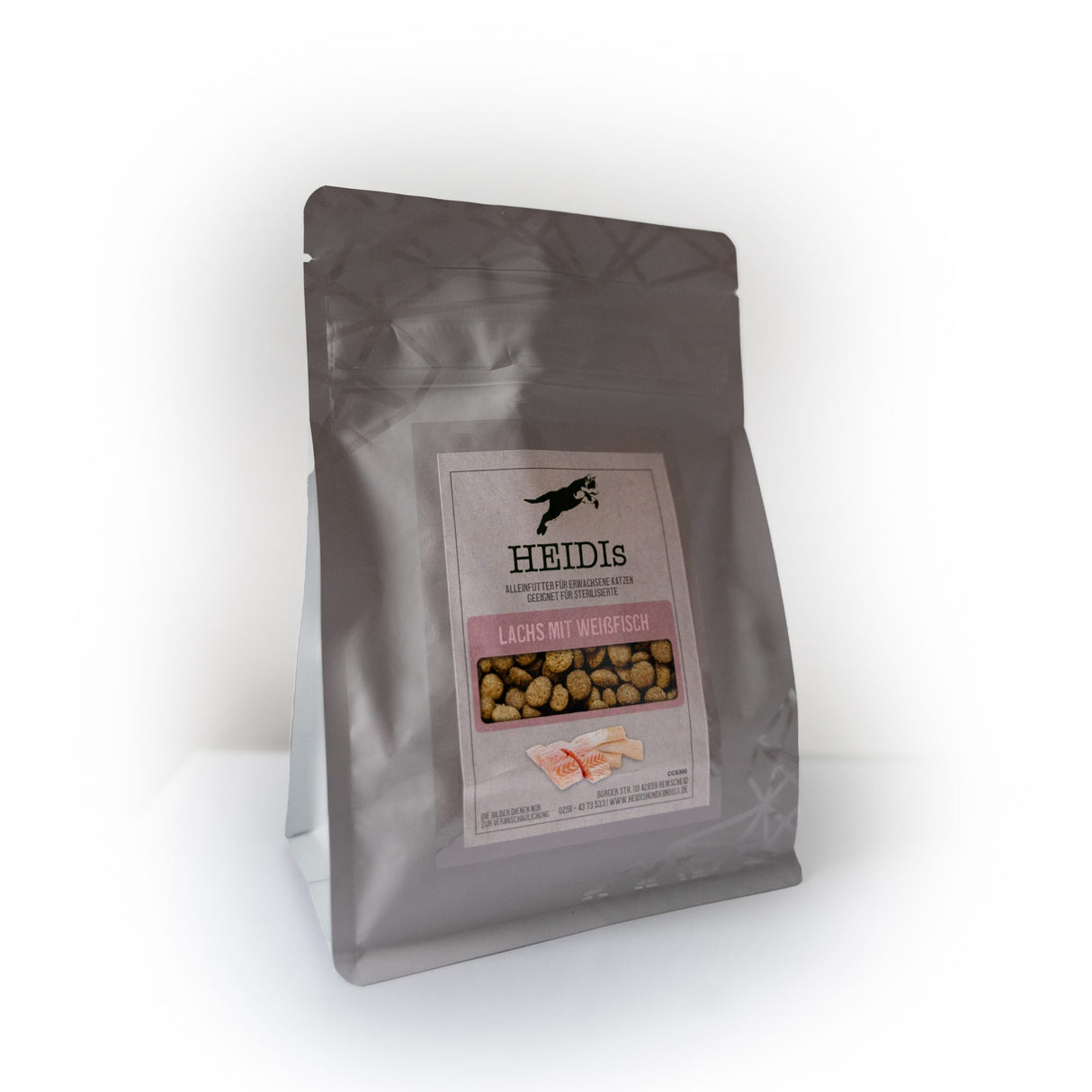 Lachs mit Weißfisch - Katzen Trockenfutter